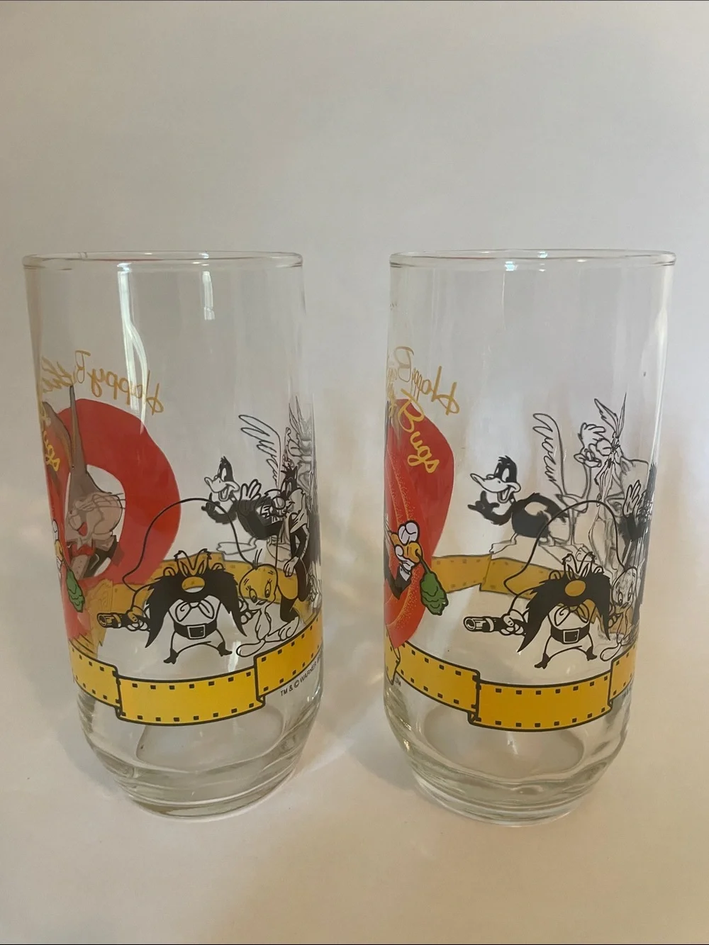 Vintage 90s Bugs Bunny Glasses Happy Birthday Bugs 50 Warner Bros